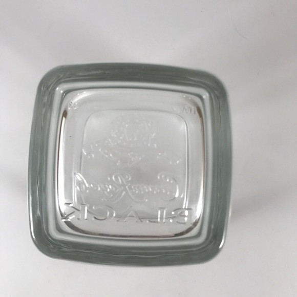 Crown Royal Black Whiskey Square Old Fashioned Glass Heavy Bottom Embossed Italy - Picture 6 of 6